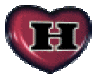 H heart Letter
