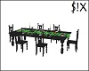 Blk/Grn Dining Table