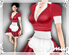 !Red Waitress dress
