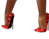 Red Silk Heels