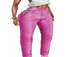 pink chain jeans