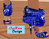 blue zebra stilettos