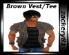 Brown Vest with Tee New