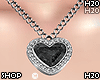 Necklace Heart Black