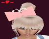 CANDY CANE HAIR BOW PINK