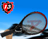 #13 Tennis Racket Black