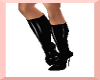 Black PVC Knee Boots