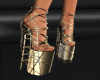 dj twisted gold heels