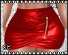 SC RLL RED LEATHER SKIRT
