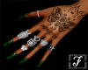 Flutter Tat+Green Nails2