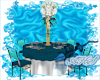 Teal Center Rose Table