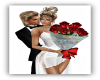 Couples Red Roses Pose