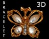 CA 3D GoldPearl Bracelet
