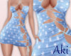 Aki .Stars Dress .Blue