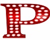 Red Sign Letter  P