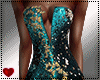 e Butterfly gown teal