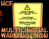 Multilingual Warn Sign