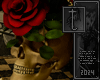 Dark Skull Roses Vase