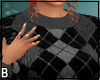 Black Argyle Sweater Set
