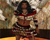 Red Native Fringe Skirt