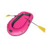 Pink inflatable raft