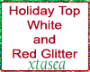 Holiday Red Glitter Top