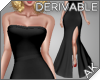 ~AK~ Strapless Slit Gown