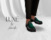 LUXE Mens Shoe Black/Grn