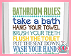 Kids Bathroom Rules Sign