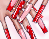 ♡ Red French Nails