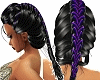 Hair braid purple ties