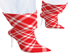 (J)Red/White Plaid Boots