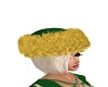 Green/gold fur hat