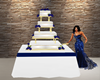Blue/White Wedding Cake