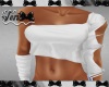 White Cropped Modern Top