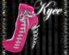 Pink Bone Heel Boots