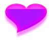 Deep Pink Heart Sticker