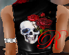 Skull Roses Leather Vest