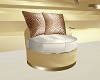 GOLD WHITE FAUTEUIL KISS