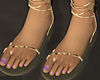 Boho Gold Shiny Sandals