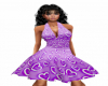 Purple V-day party dress