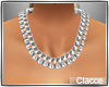 C silver chain necklace