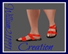 Orange Greek God Sandals