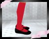 *SS* flats /w red socks