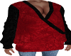 Oversized Red Velour Top