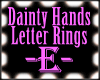 Pink Letter "E" Ring