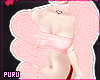 ✧ pink boa choker top