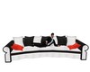 black & white couch 6P