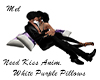 Kiss Pillows Purple Whit