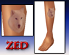 [Zed] WolfHead Leg Tat